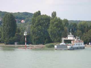 De veerpont over het Balatonmeer