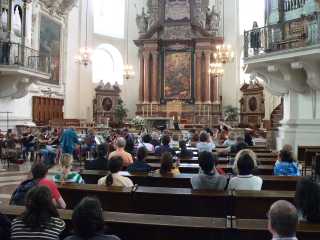 Interieur van de dome van Salzburg