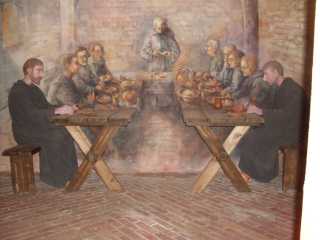 TihanyMuurschildering in het klooster naast de kerk